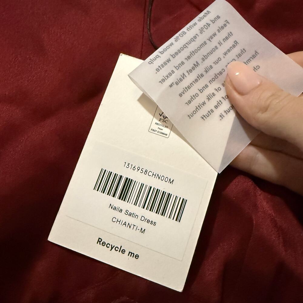 New Reformation Naila Satin Maxi Dress - Picture 6 of 6